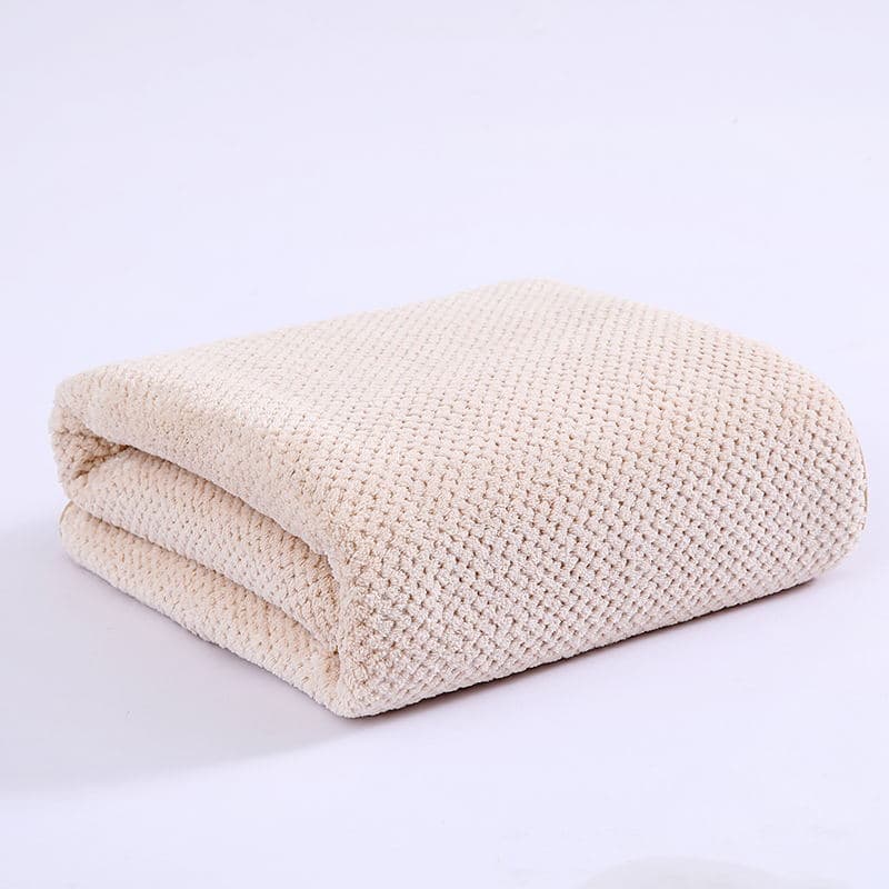 7A Antibacterial Pine Grid Towel Coral Fleece Absorbent Thickened Soft Home Face Wash Bath Towel Gift Wholesale