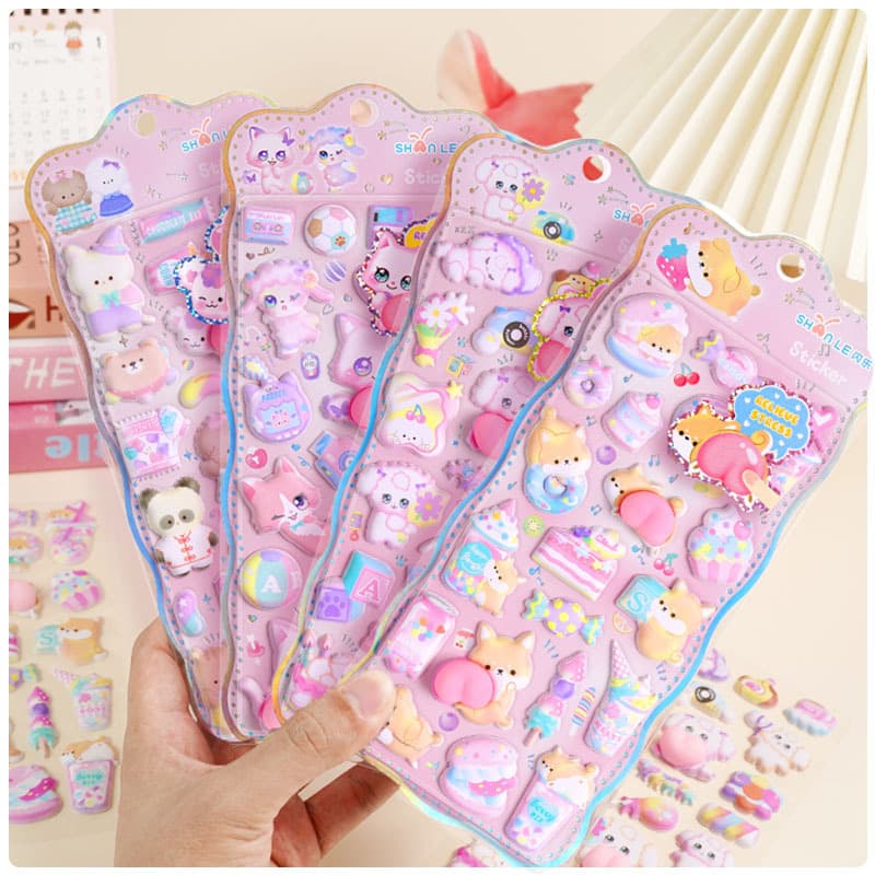 New pre-sale squishy hanging ornament, 3D three-dimensional sponge, cute cartoon decompression bubble for children and girls.