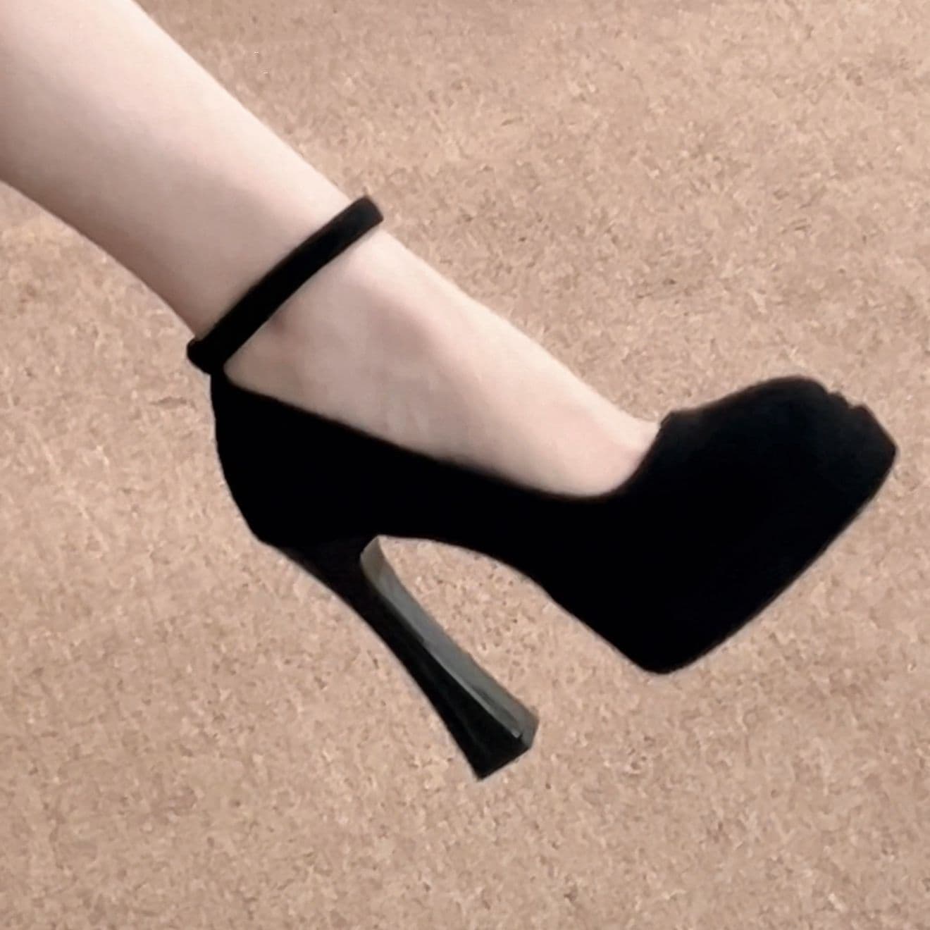 2025 Spring Summer New French Sexy Mary Jane Shoes Women Fashion Short Heel Chunky Heel Shallow Mouth High Heels