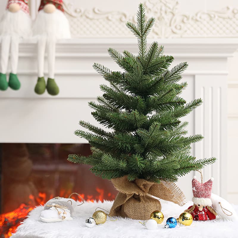 Cross-border new Christmas decorations PE desktop decoration Christmas tree mini Christmas tree set ornaments wholesale