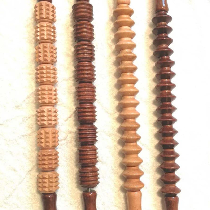 Wooden Massage Roller Beech Wood Massager Abdominal Massage Wheel Muscle Relaxation Meridian