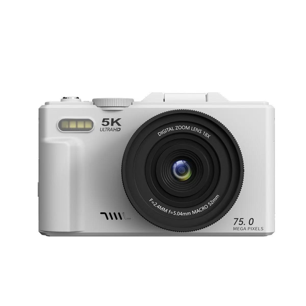 New 75MP 5K Video 18x Zoom 3-Inch Flip Screen WiFi Beauty HD Digital Camera