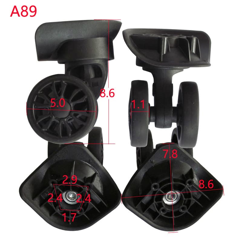 A89 Silent Double-row Wheels, Luggage Wheels Travel Case Parts Casters, Suitcase Universal Wheel Wear-resistant Rollers