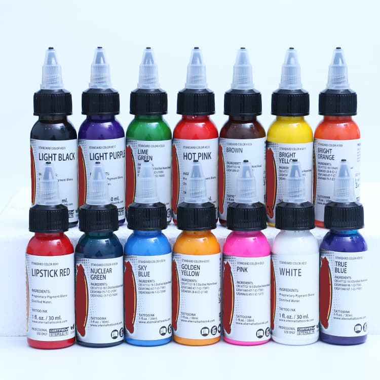 Cross-border Dingqu Itno tattoo practice color 14-color set tattoo pigment ink single color optional