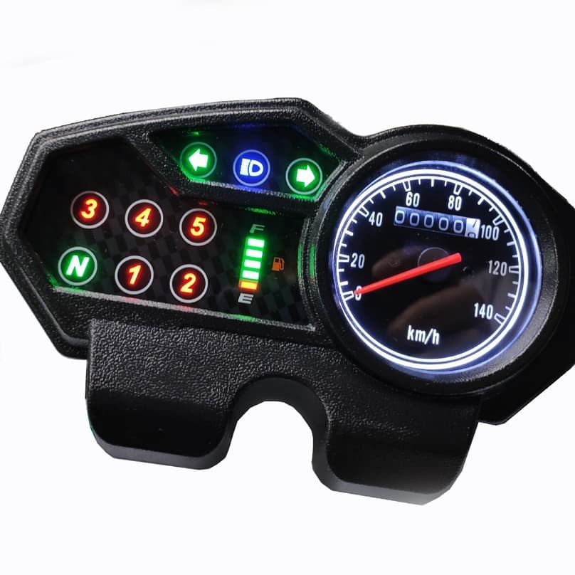 Mexican ITALIKA Columbia FT180TS motorcycle with LED instrument panel and FT150 GTS speedometer