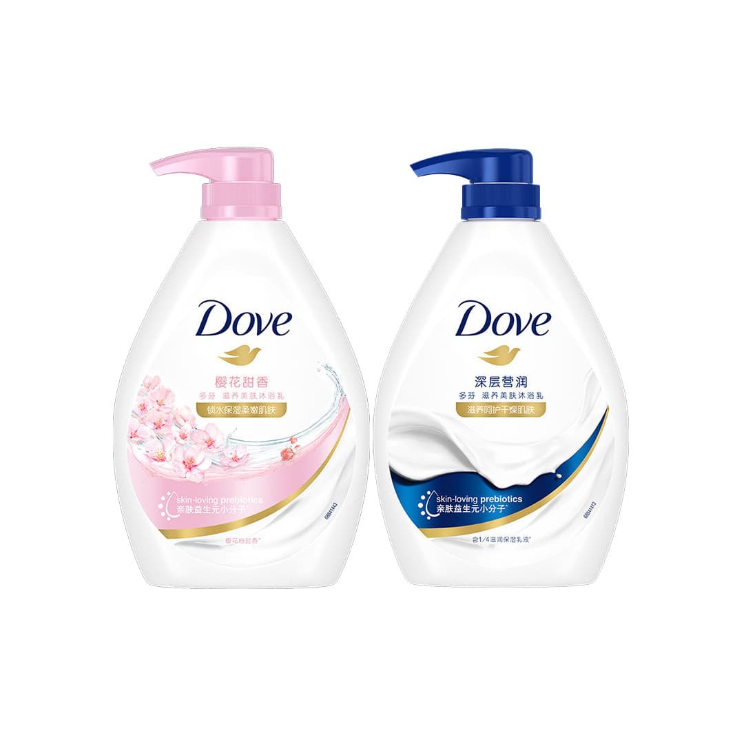 Dove Deep Nourishing Cherry Blossom Sweet Fragrance Nourishing Body Wash Milk Bath 550G
