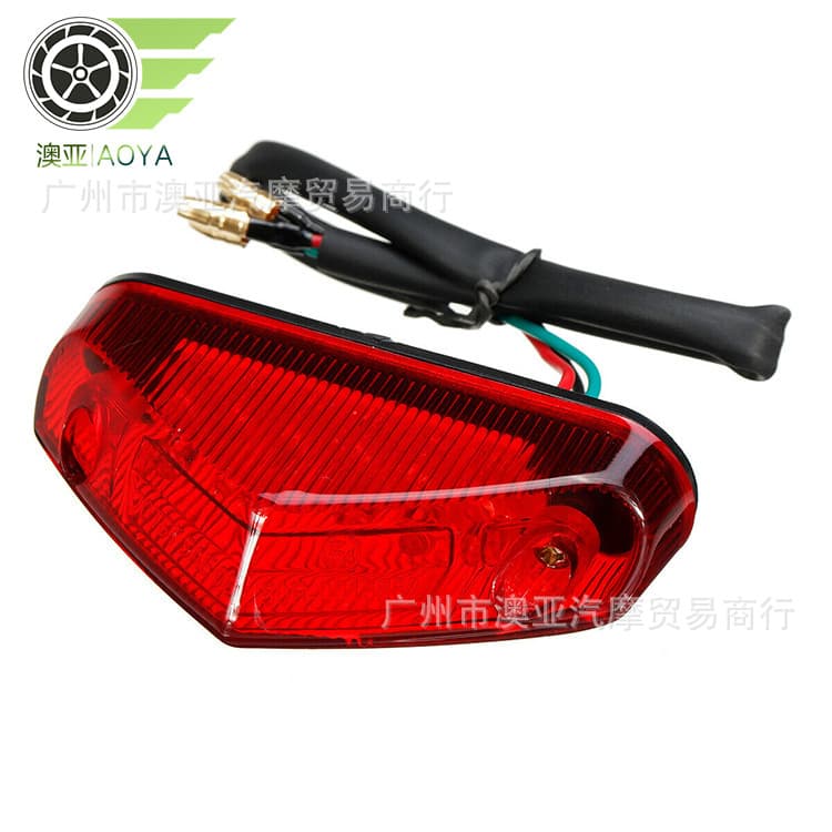 Light Motorcycle Brake Running Light LED Tail Light High Brightness Brake Light Rear Scooter Tail Light Triangle