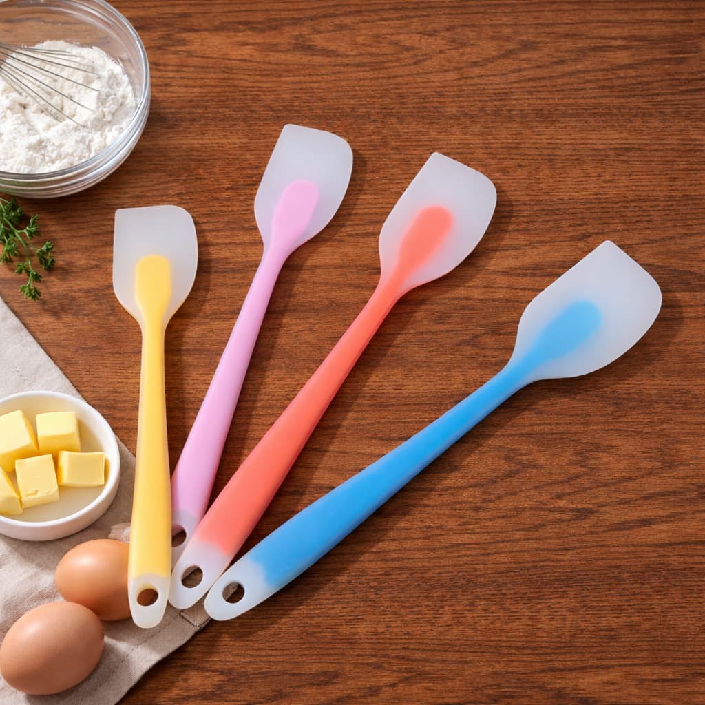 Wholesale All-Inclusive Silicone Semi-Transparent Small Scraper Cream Cake Jam Scraper Baking Scraper T-Shaped Tool