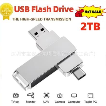 2-in-1 OTG USB Flash Drive 2TB 1TB 512GB 256GB 128GB Portable Memory Stick