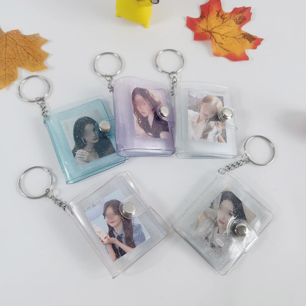 Wholesale Mini 1-Inch 2-Inch Photo Album with Keychain, Sticker Photo Album, Children's Growth Small Album