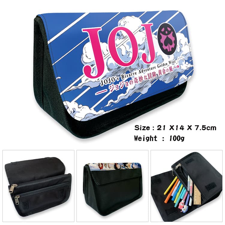 JoJo's Bizarre Adventure canvas screen printing pencil bag canvas pencil bag student anime stationery box bag cosmetic bag