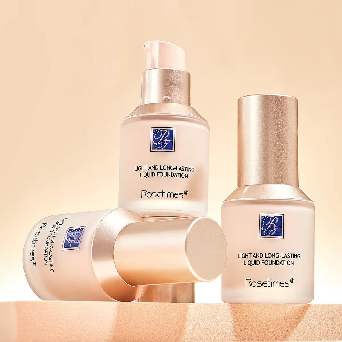 Genuine Blue Shield Liquid Foundation Rosetimes Moisturizing Waterproof Sweat-Proof Non-Caking Long-Lasting BB Cream Creamy Finish