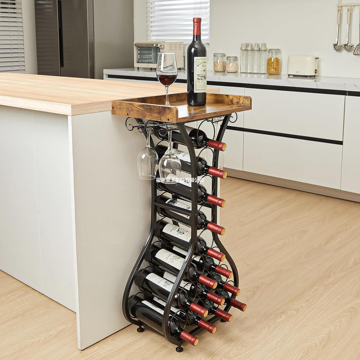 American-style wine glass rack, wine rack, floor-standing wine cabinet, wine rack storage, modern and minimalist.