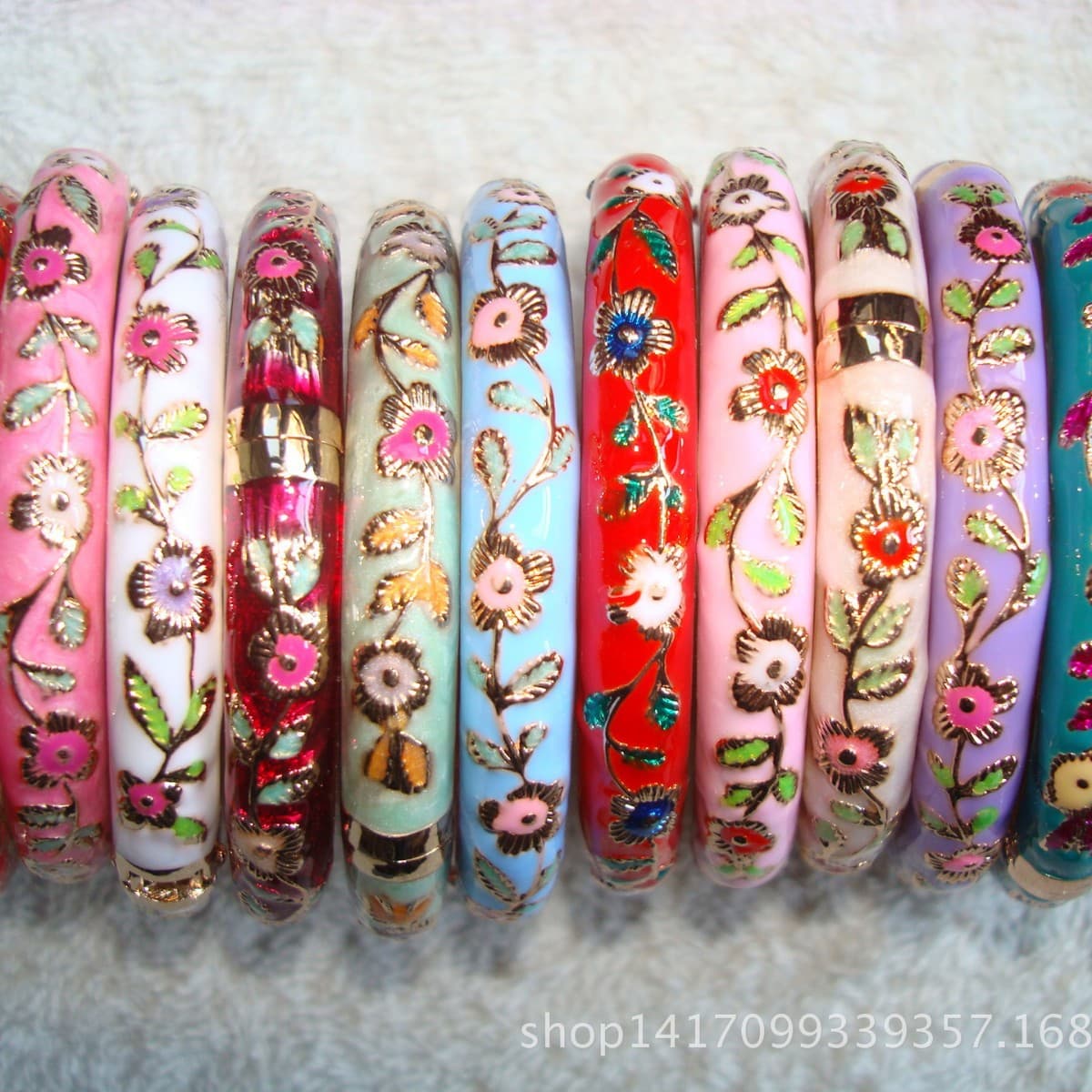 Cloisonné Bracelet Metal Craft, Intangible Cultural Heritage Handicraft Enamel Accessory for Girls and Older Children Styles