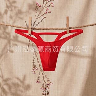 Wholesale Cross-Border Men's Sexy Underwear Swimwear Fabric Thong T-Back Low-Rise Sexy Lifting Cool