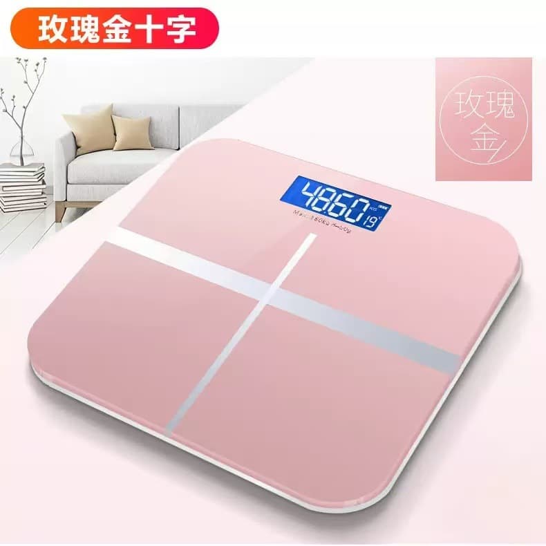 Direct from manufacturer, accurate rechargeable electronic weight scale, high-design cross-pattern adult health scale for home use.