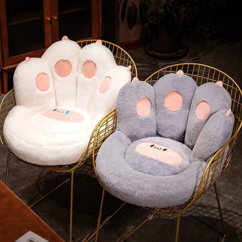 Soft cute cat paw futon thickened semi-surrounding cushion lazy one-piece sofa office seat cushion living room floor mat