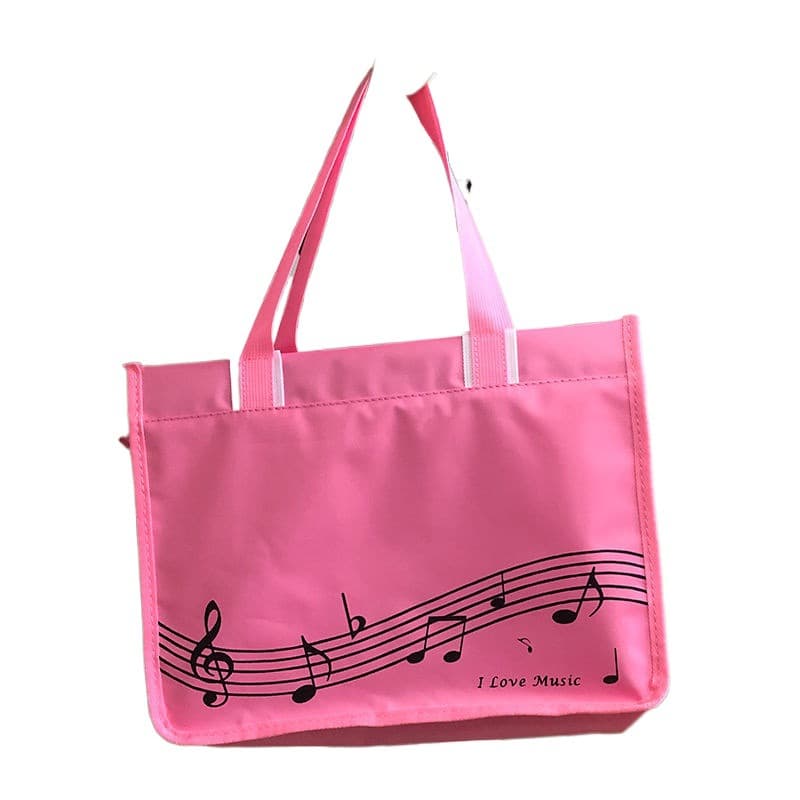 Horizontal Music Score Bag for Students, Large Capacity Piano Book Carrying Tote for Lessons and School