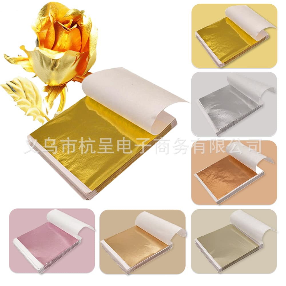 Can be shipped cross-border Taiwan gold foil paper Buddha statue gold foil Epoxy color foil electrochemical aluminum gold foil paper furniture decoration gold foil