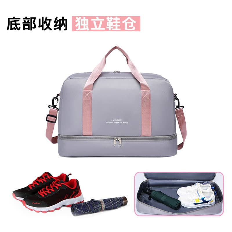 Large Capacity Travel Bag Oxford Cloth Waterproof Anti-Microbial Urban Simple Style Leisure Travel Bag Can Be Handheld Or Crossbody