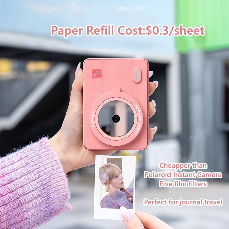 Portable color photo printer portable Hanyin Z5 student Polaroid thermal transfer color pocket camera