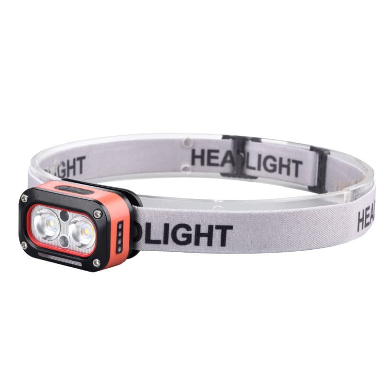 Cross-border Mini Multi-functional Headlamp Outdoor Portable Strong Magnetic Work Light Dual Light Source Red and Blue Warning Light