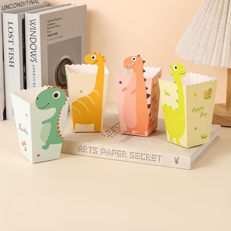 Cross-border New Dinosaur Popcorn Box, Candy Box, French Fry Box, Children's Disposable Snack Box