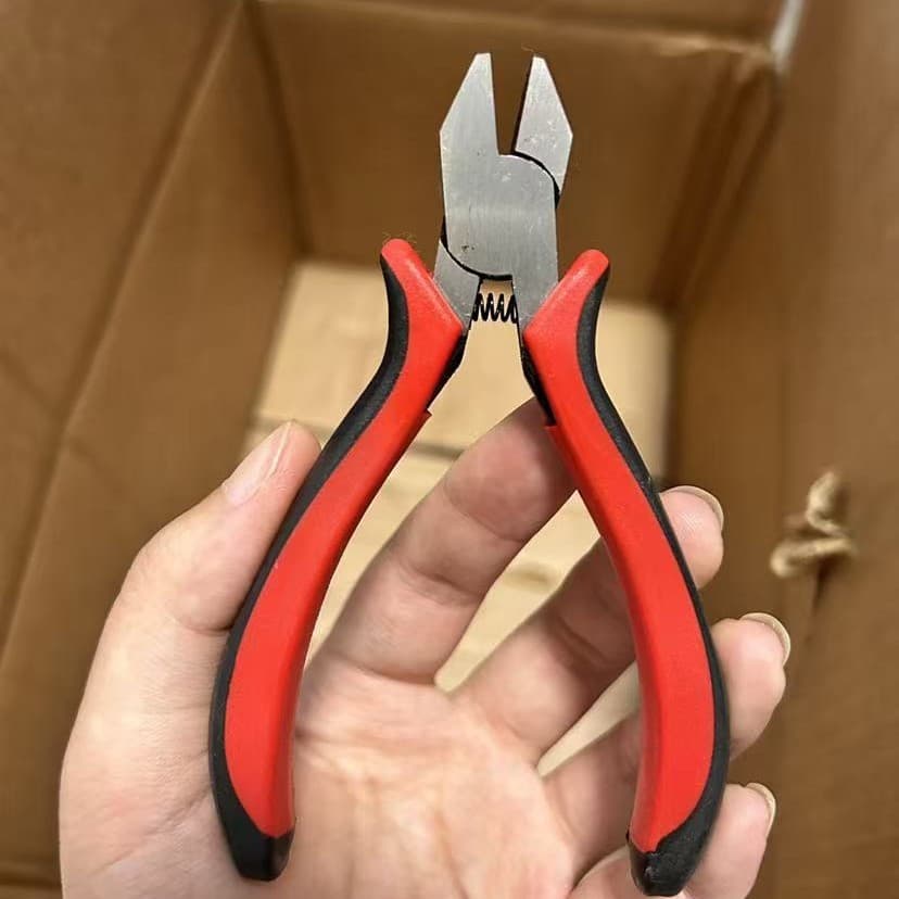 Square Mouth Pliers Handmade DIY Square Flat Pliers Electronic Mini Flat Nose Pliers Toothless High Carbon Steel 45 Natural Color Fine Polished