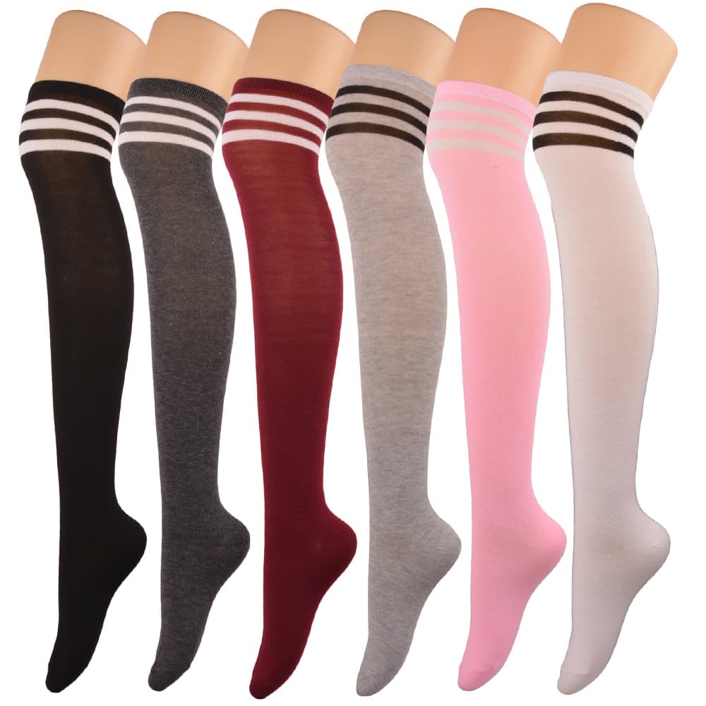 Dance Socks Joker Women's Three-Stripe Over-the-Knee Long Tube Socks High Socks Women's Socks Wholesale Manufacturers Wholesale