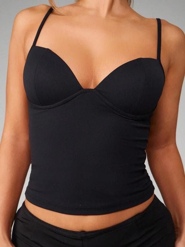 Women's Knitted Solid Color Halter Top, Fashion Casual