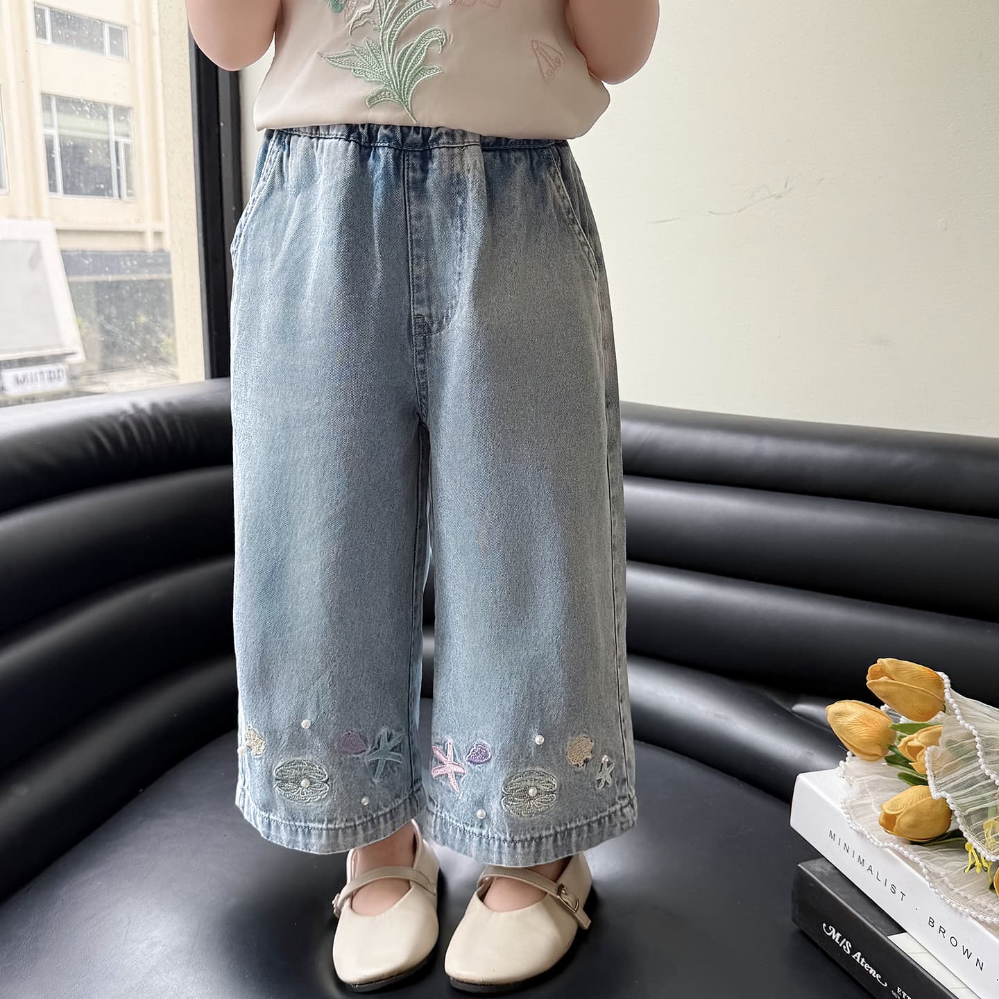 Girls' Jeans Summer 2026 New Style Children's Fashionable Baby Casual Thin Summer Mosquito-Repellent Pants
