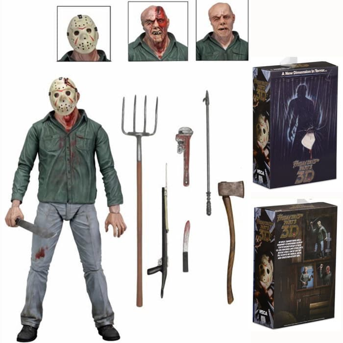 3rd Generation Jason 3D Version Jason Friday the 13th Jason Figure Model Doll Deluxe Edition Toy A Nightmare on Elm Street