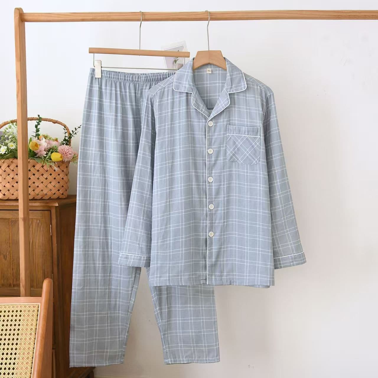 Men's Pajamas Spring Autumn Ultra Soft Pure Cotton Long Sleeve 2026 New Men's Fall Casual Premium Loungewear