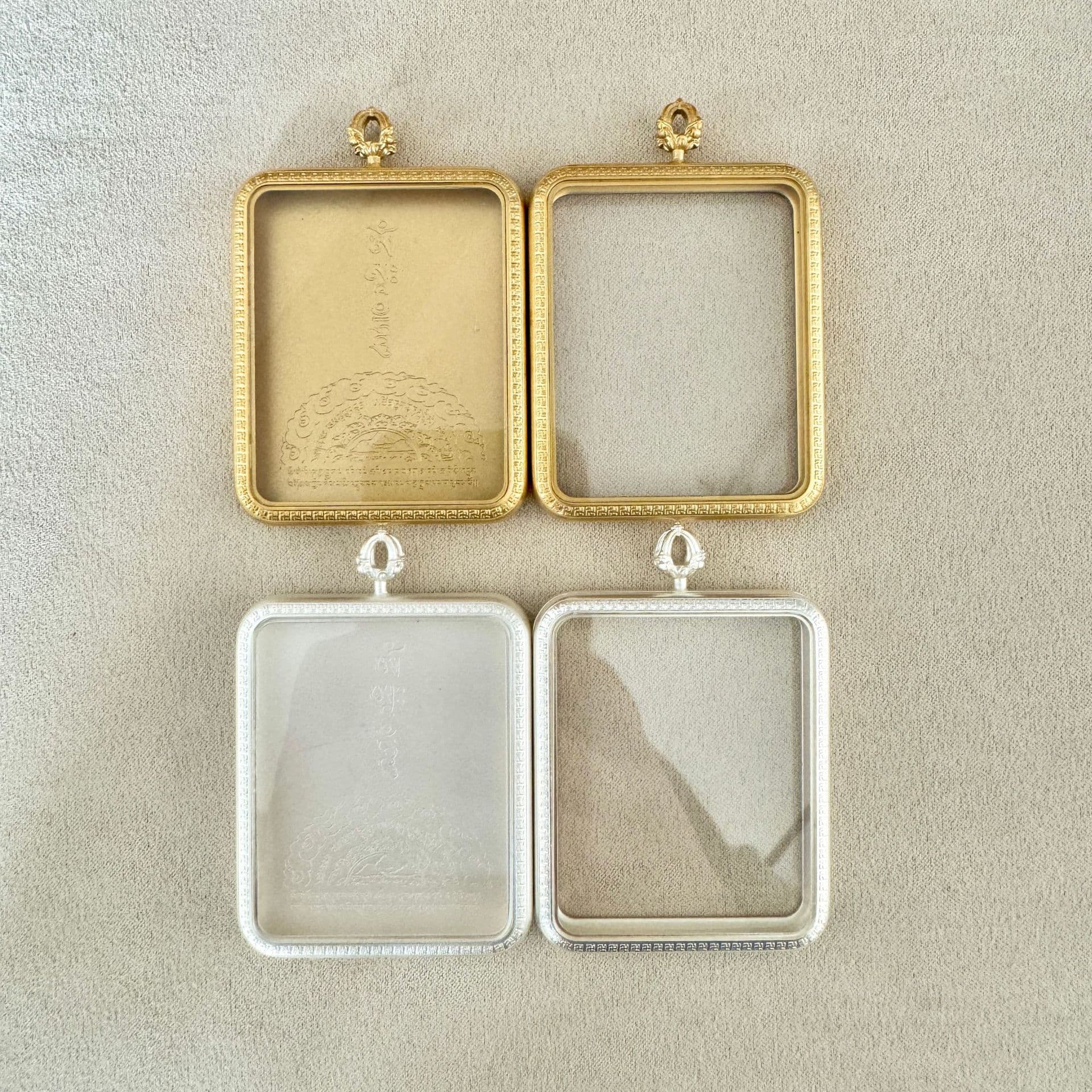 3.5*4.5 Thangka, 4*5 Gau box, 3*4 Thangka, 2.5*2.5 copper-plated waterproof single-sided and double-sided Thangka casing.