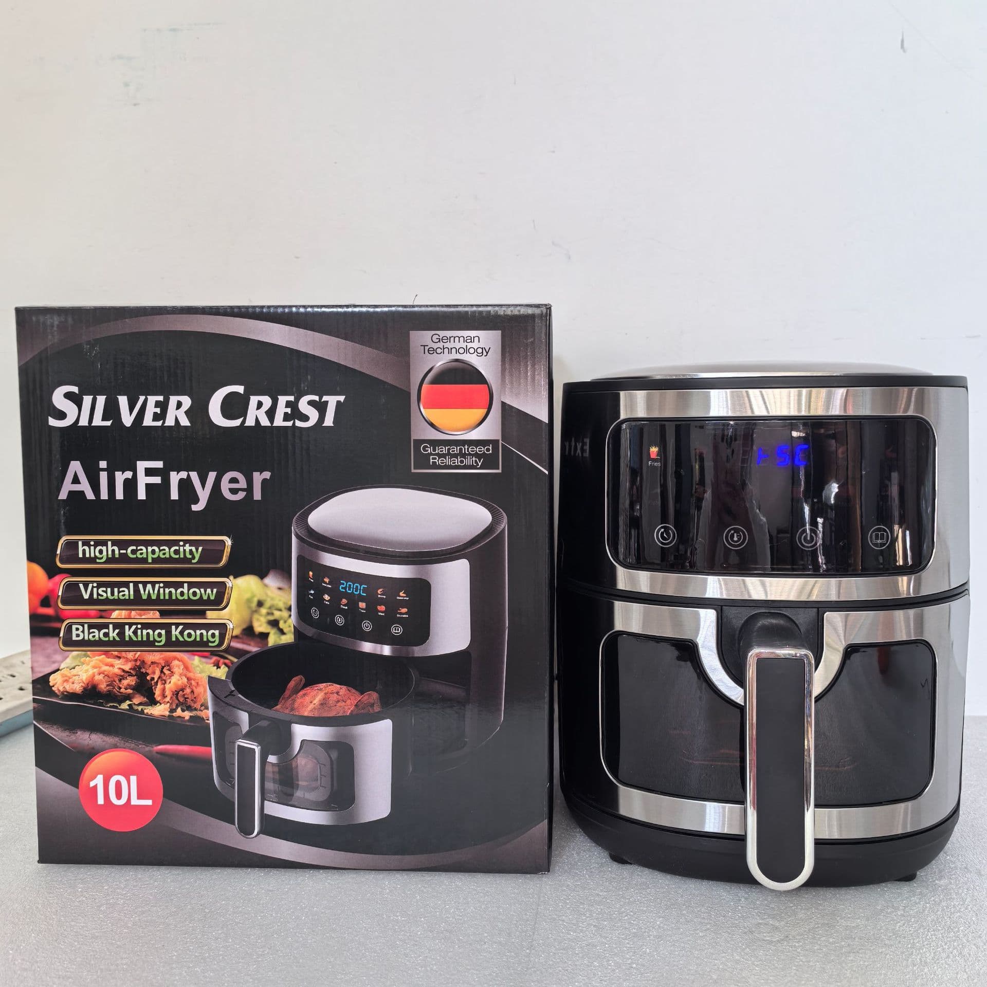 6-15LAir fryer multifunctional smart touch screen oven large capacity air fryer electric fryer French fries machine