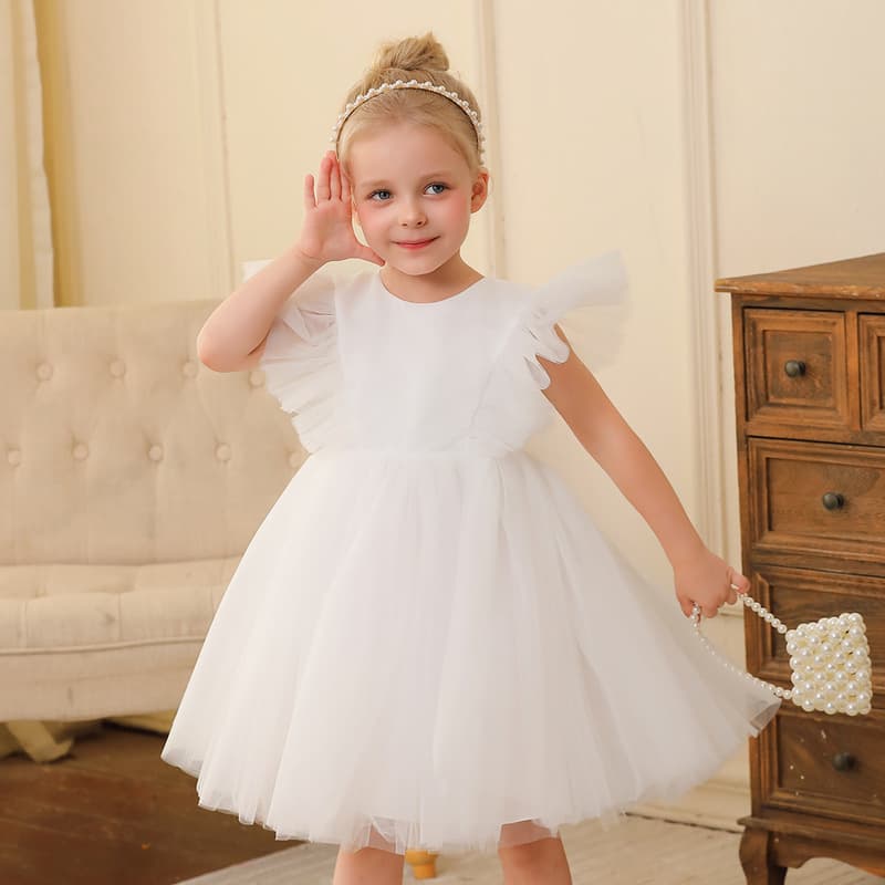 2024 New Export Model Girls' Formal Dress Host Children's Wedding Performance Outfit Little Girl Princess Dress Flower Girl Wedding