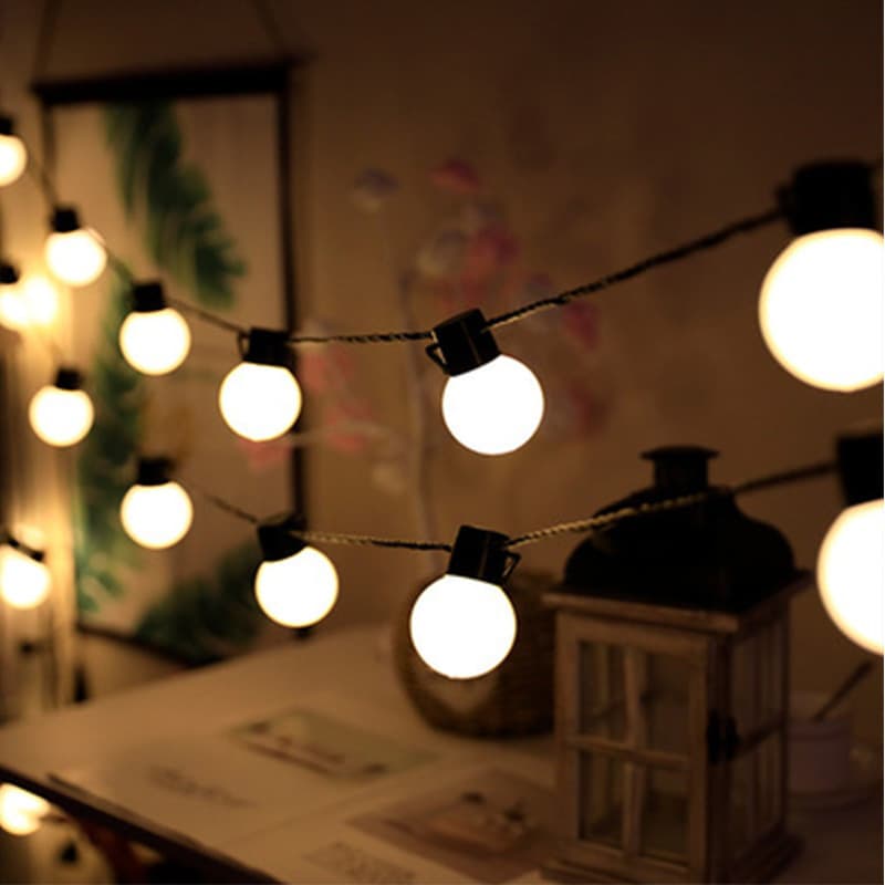 Outdoor camping LED ball bulb light string G50 diameter Christmas photo studio wedding courtyard lighting holiday decorative lights