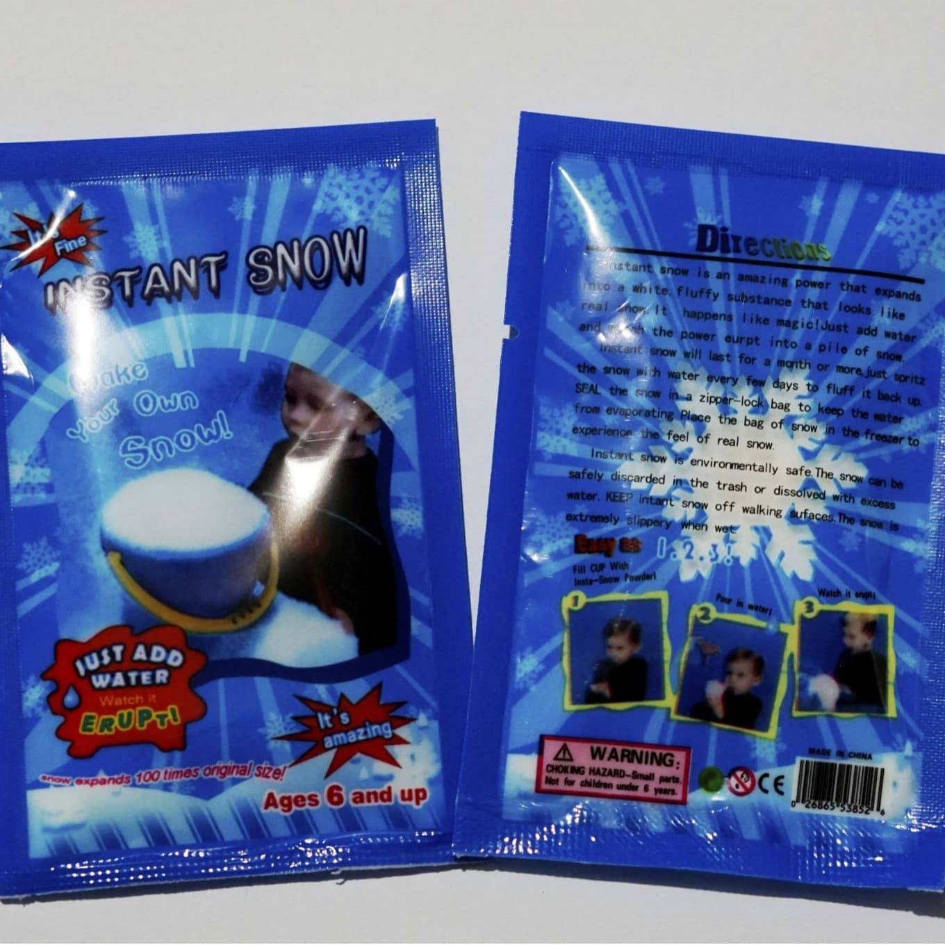 Cross-border, Amazon Sourcing, 8g Bagged - Standard Version Artificial Snow, Christmas Snow, Fake Snow for Christmas and Magic