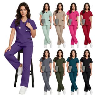 Fashion New Stretch Scrub Suit Pet Hospital Workwear Split Set Dental Clinic Operating Room Nurse Uniform