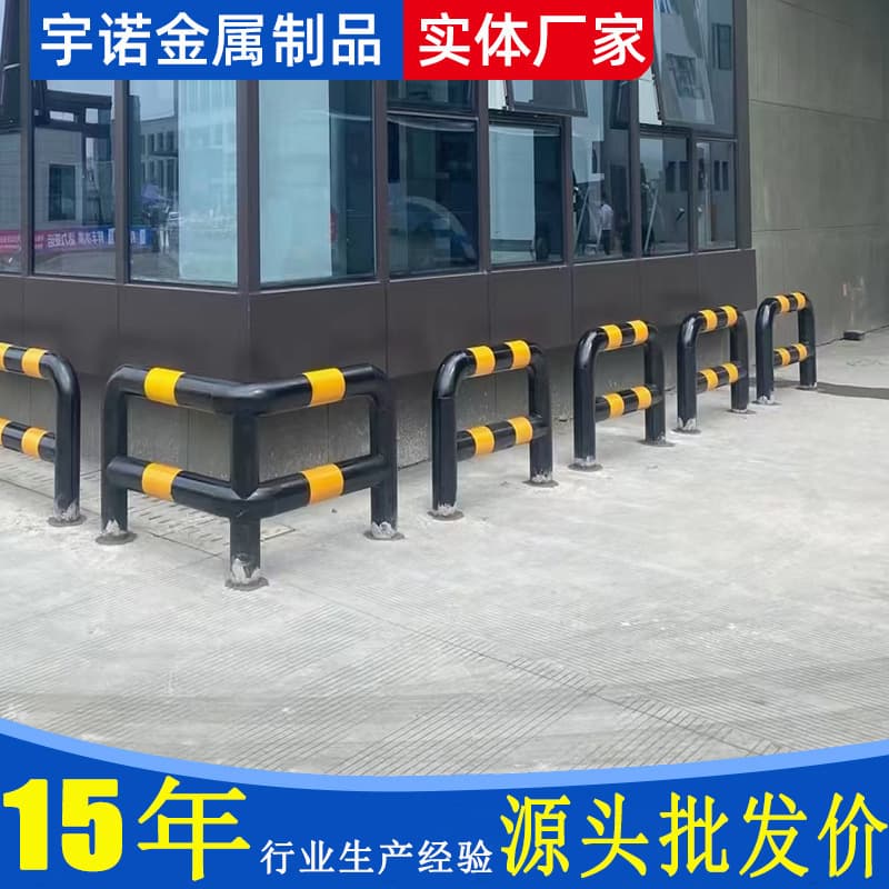 Steel Pipe Parking Stop for Underground Parking Lots, Community Parking Spaces, Car Stopper, Wheel Chock, Reflective Warning Bar