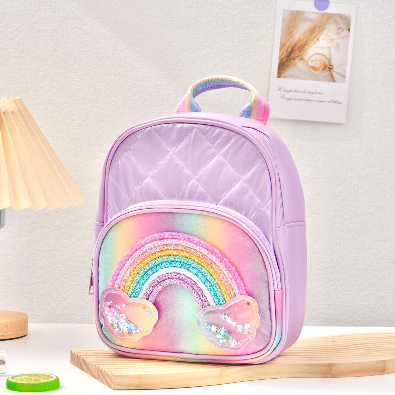 Children's Backpack Girls Gradient Rainbow Large Capacity Cute Backpack Outdoor Backpack Top Choice for Children's Day Gift