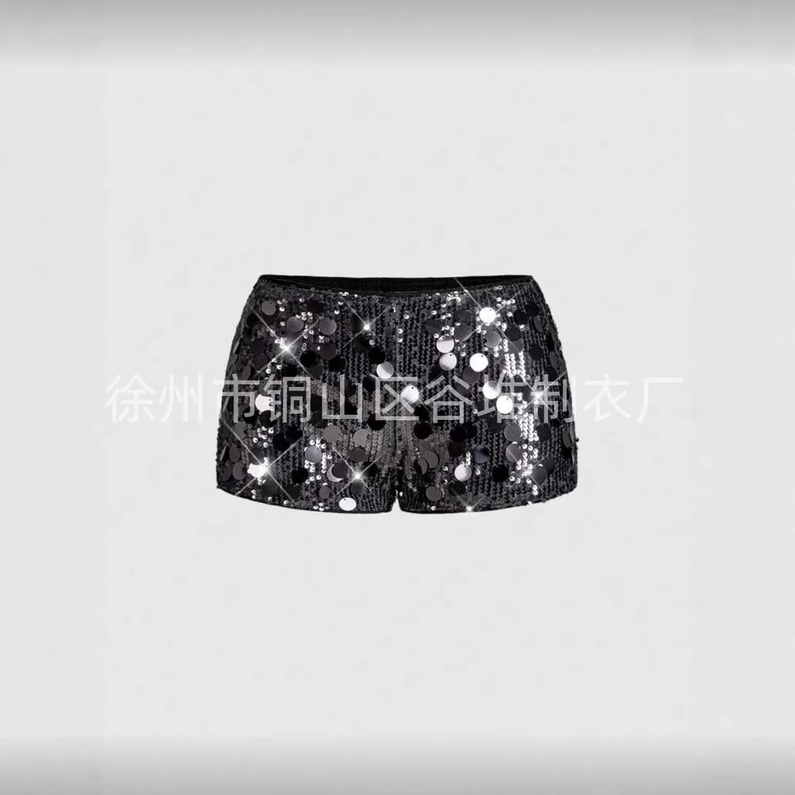 Customized 2025 European and American Amazon Shein Punk Women's Sexy Ultra-Low-Waist Shiny Sequin Mini Shorts