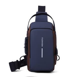 Men's Chest Bag with Password Lock Anti-Theft Cycling Bag Casual Outdoor Running Waist Pack Crossbody Sports Backpack