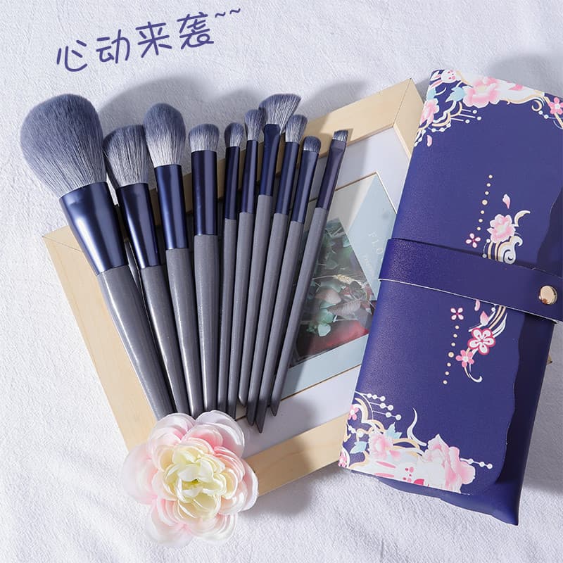 Purple Rabbit Makeup Brush LADE Blue Dot Same As S Silk Eyeshadow Brush Set Soft Cosmetic Brush Portable Full Set