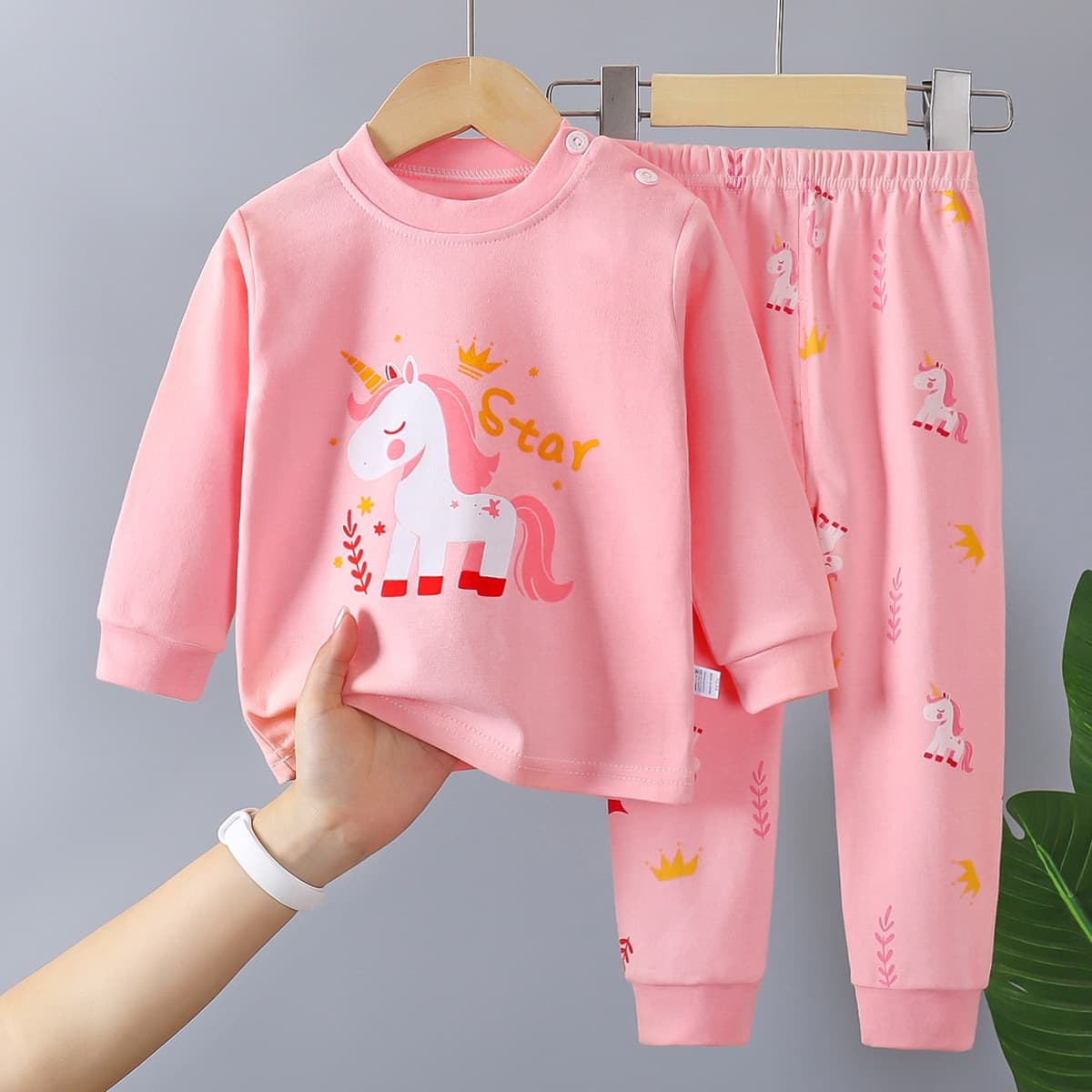 Children's Underwear Set Cotton Fall New Boys' Loungewear Baby Warm Girls' Thermal Top and Pants Kids' Clothing