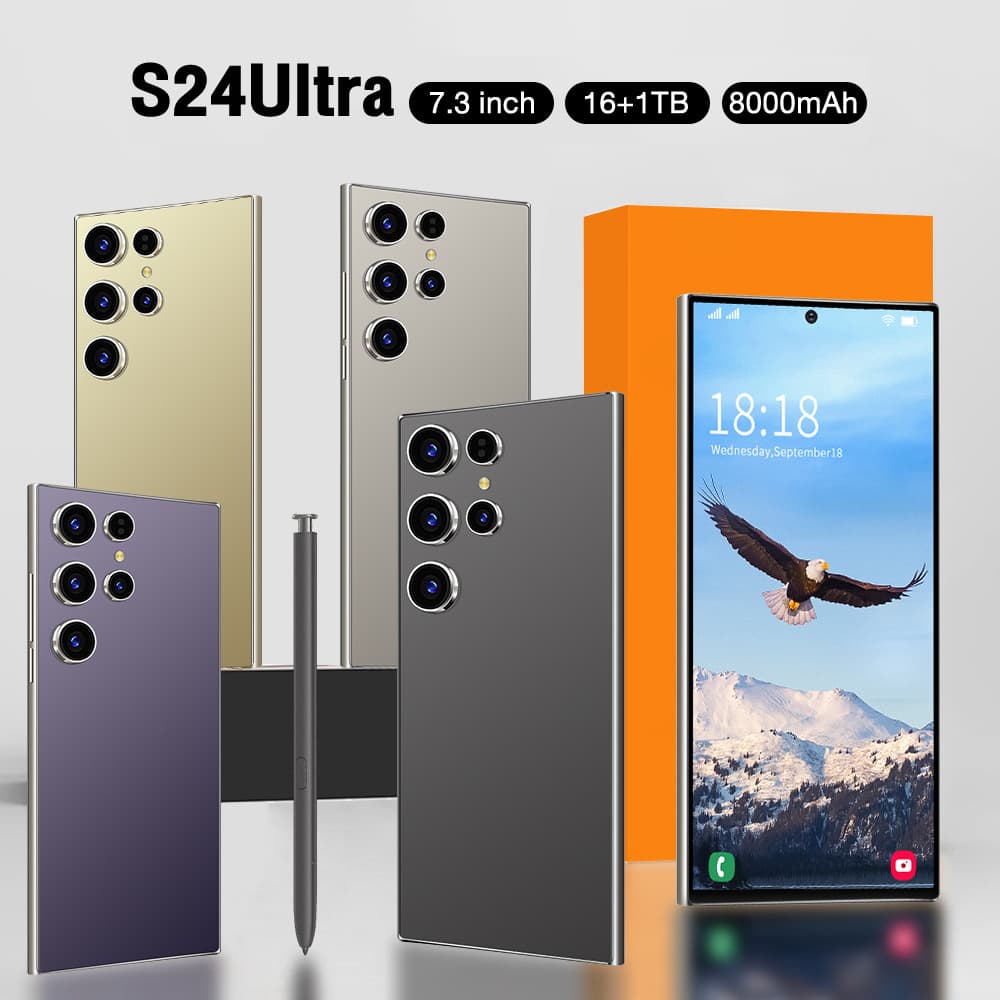 Cugo Cross-Border Phone with Built-in Stylus S24 Ultra 7.3-Inch 20MP Smartphone 2+16
