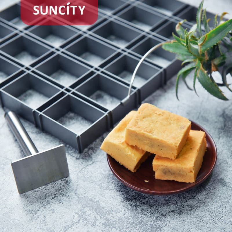 Yangchen pineapple cake mold press carbon steel non-stick rectangular pineapple walnut cake mold household baking mold
