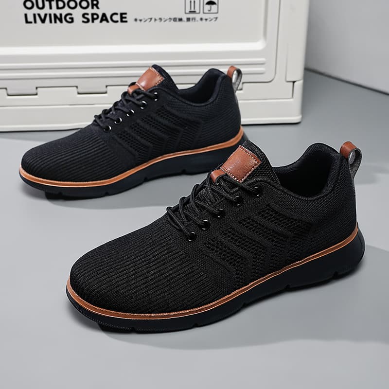 Summer Cross-Border Men's Shoes, Flyknit Breathable Mesh Casual Sports Shoes, Large Size Men's Athletic Casual Shoes