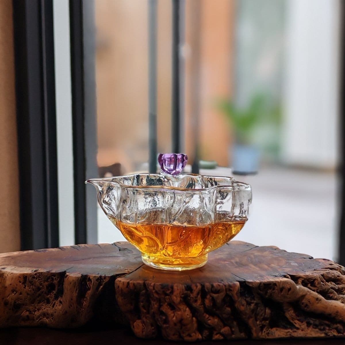 High-end Lotus Pod High Borosilicate Heat-Resistant Glass Fairness Cup, Home Use High-Aesthetic Tea Sea Even Cup, Tea Divider, Chinese-style Tea Set