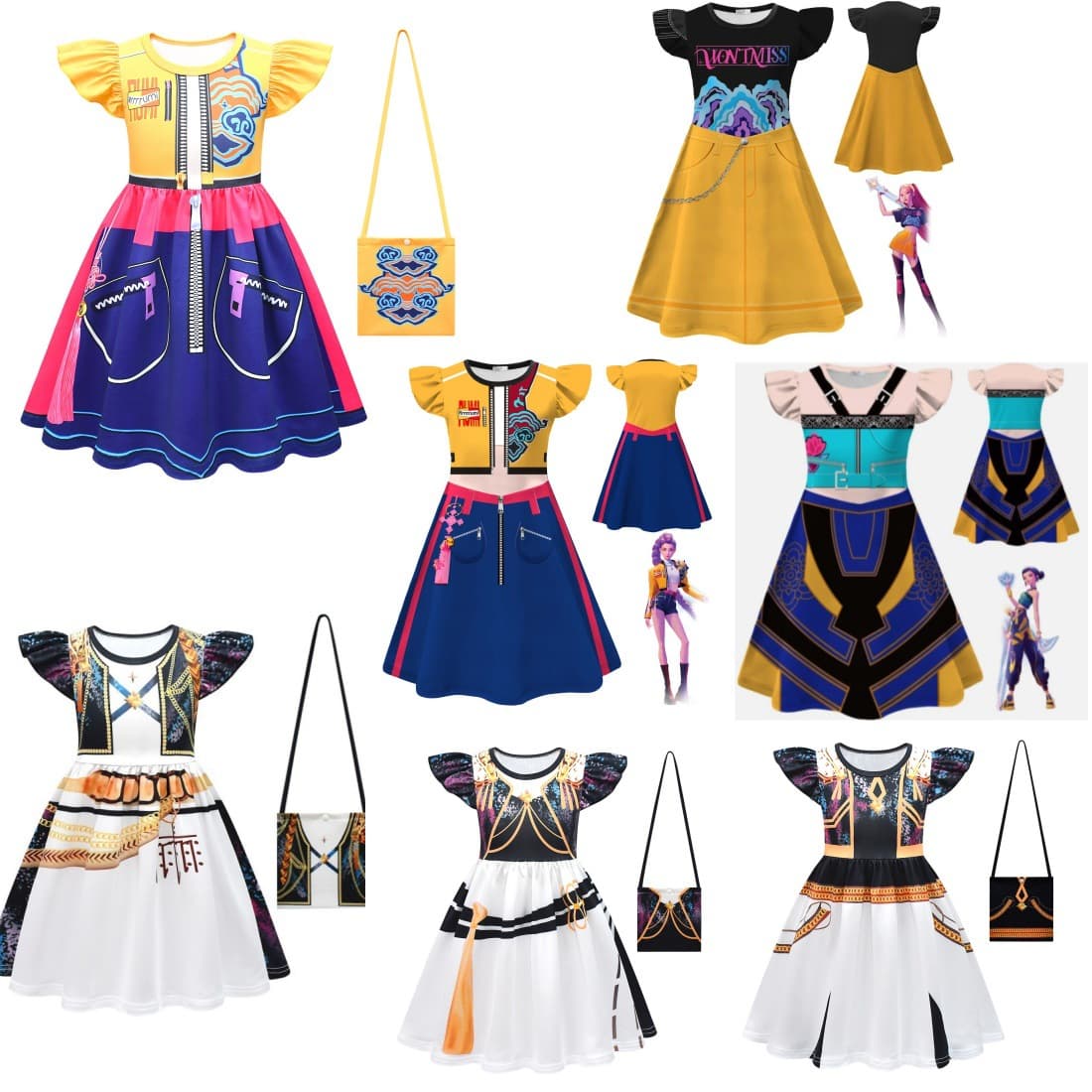 Halloween New Arrival: K-POP Demon Hunter Cosplay Costume for Children - Flying Sleeves